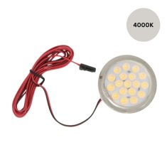 TIMMLUX Set 6 pohištvenih LED svetilk 1,5W 12V 4000K z nožnim stikalom in 12V napajalnikom