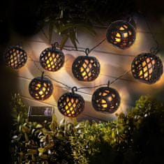 GARDEN OF EDEN LED solarna veriga z efektom ognja / plamena 140 cm