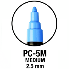 Marker Uni PC-5M POSCA, set 8/1 METALLIC