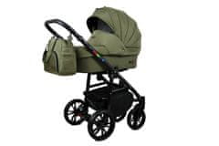 Babylux Color Lux Olive | 2v1 Kombinirani Voziček kompleti | Otroški voziček + Carrycot