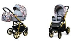 Babylux Color Lux Albion Roses On Leopard | 2v1 Kombinirani Voziček kompleti | Otroški voziček + Carrycot