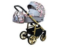 Babylux Color Lux Albion Roses On Leopard | 2v1 Kombinirani Voziček kompleti | Otroški voziček + Carrycot