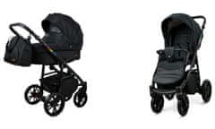 Babylux Color Lux Onyx | 2v1 Kombinirani Voziček kompleti | Otroški voziček + Carrycot