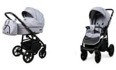 Babylux Color Lux Silver Flex | 2v1 Kombinirani Voziček kompleti | Otroški voziček + Carrycot
