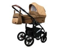 Babylux Optimal Chocolate | 4v1 Kombinirani Voziček kompleti | Otroški voziček + Carrycot + Avtosedežem + ISOFIX