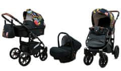Babylux Optimal Gold Chain | 3v1 Kombinirani Voziček kompleti | Otroški voziček + Carrycot + Avtosedežem
