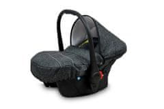 Babylux Optimal Black Flex | 4v1 Kombinirani Voziček kompleti | Otroški voziček + Carrycot + Avtosedežem + ISOFIX