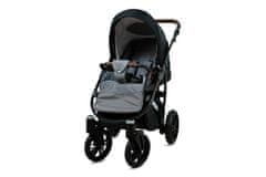 Babylux Optimal Grey Flex Black | 4v1 Kombinirani Voziček kompleti | Otroški voziček + Carrycot + Avtosedežem + ISOFIX
