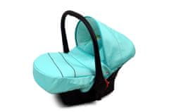 Babylux Optimal Mint Diamond | 4v1 Kombinirani Voziček kompleti | Otroški voziček + Carrycot + Avtosedežem + ISOFIX