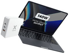 Xtorm stenski polnilec XAT140 Laptop, GaN, 2x USB-C, USB-A QC