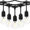 Vrtna svetilka LED svetlobna veriga 15m GIRLANDA MALUS 15x E27 + 15x LED žarnica 2W 3000K Toplo bela