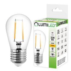 LUMILED Vrtna svetilka LED svetlobna veriga 15m GIRLANDA MALUS 15x E27 + 15x LED žarnica 2W 3000K Toplo bela