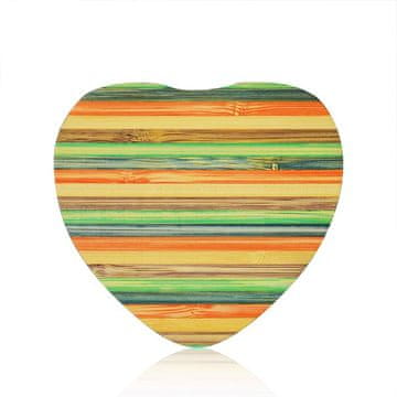 Symfony Brezžični polnilec leseno srce, barvno