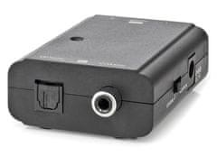 Nedis ACON2509BK - digitalni avdio pretvornik | 2-smerni | Vhodni priključek: 1x vtičnica S/PDIF (RCA) / 1x vtičnica TosLink |