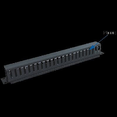 DATACOM 19" 1U enojni plastični trak (BK)