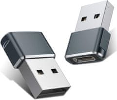 PremiumCord Aluminijast adapter USB C ženski - USB2.0 A moški