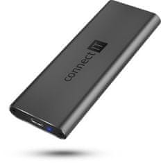 Connect IT AluSafe zunanji zaboj za SSD M.2 NVMe, 10 Gb/s, USB-C, ANTRACIT