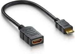 PremiumCord Flexi adapter HDMI tipa A ženska - mini HDMI tipa C moški za prilagodljivo povezavo