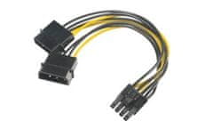 Akasa - 4-pinski Molex na 6+2-pinski adapter PCIe