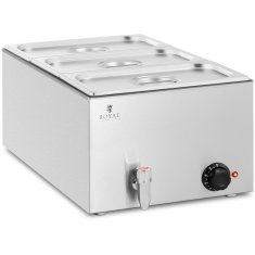 Royal Catering Bemar električni grelnik s pipo 3 x GN 1/3 600 W