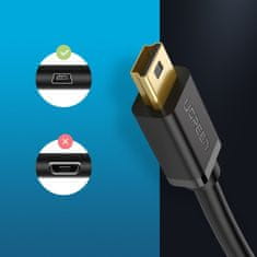 Ugreen Kabel USB - mini USB 480 Mbps 3 m črn