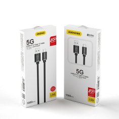 DUDAO Kabel USB - USB Type C Super Fast Charge 1 m črn