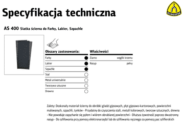 KLINGSPOR AS400 brusna mrežica, 40 g, 115 mm x 280 mm, 50 kosov
