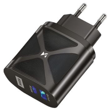 MG GaN sieťová polnilnik USB / USB-C 65W, črna
