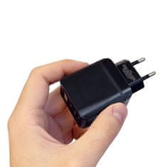 MG Dual-port sieťová polnilnik USB / USB-C 20W, črna