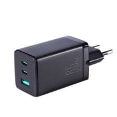 Joyroom TCG01 GaN polnilnik USB / 2x USB 65W + kabel USB-C, črna