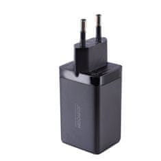 Joyroom TCG01 GaN polnilnik USB / 2x USB 65W + kabel USB-C, črna