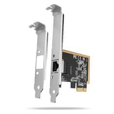 AXAGON PCEE-GRF, omrežna kartica PCIe - 1x Gigabit Ethernet vrata (RJ-45), Realtek 8111F, vključno z LP