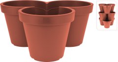 shumee Trojni kaskadni plastični cvetlični lonček 44 x 20 cm