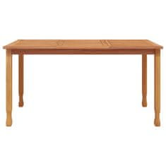Vidaxl Vrtna jedilna miza 150x90x75 cm trdna tikovina
