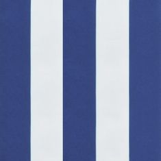 Greatstore Blazina za palete modro bele črte 80x80x12 cm blago