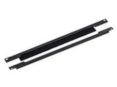 Triton 19" prek panela 1U razdeljen horizontalno 350x21mm črna