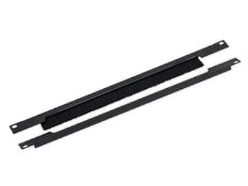 Triton 19" prek panela 1U razdeljen horizontalno 350x21mm črna