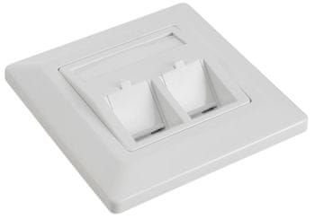 Solarix Eth.Zás. modularni za 2 ključavnici skrito bela SX9-2-0-WH