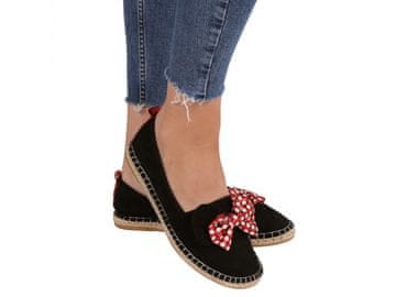 Disney Črne espadrile z pentljo Minnie Miška DISNEY