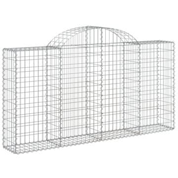 Vidaxl Obokana gabonska košara 200x30x100/120 cm pocinkano železo