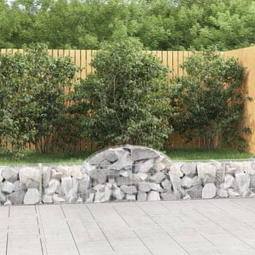 shumee Obokane gabion košare 18 kosov 200x30x40/60 cm pocinkano železo