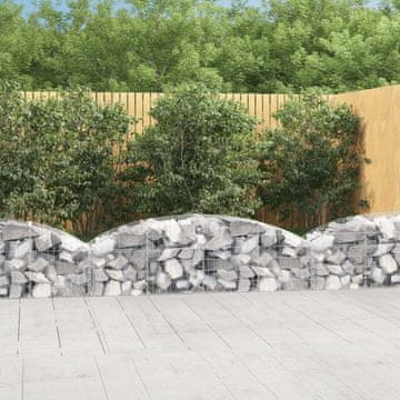 Vidaxl vidaXL Obokasta gabionska košara 200x50x40/60 cm pocinkano železo