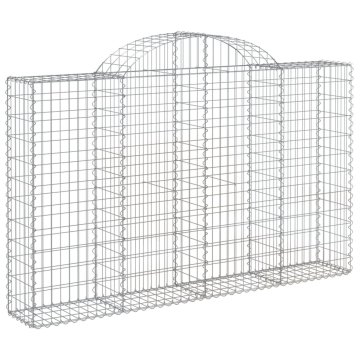 Vidaxl Obokana gabonska košara 200x30x120/140 cm pocinkano železo