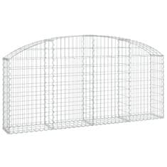 Vidaxl Obokana gabonska košara 200x30x80/100 cm pocinkano železo