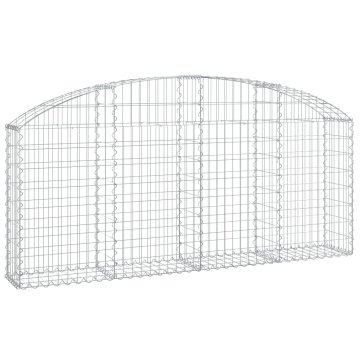 Vidaxl Obokana gabonska košara 200x30x80/100 cm pocinkano železo