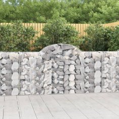 Vidaxl Obokane gabion košare 7 kosov 200x30x100/120cm pocinkano železo