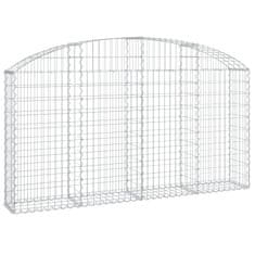 Vidaxl Obokana gabonska košara 200x30x100/120 cm pocinkano železo