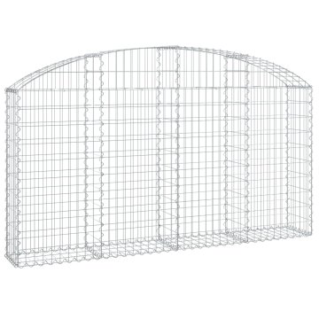 Vidaxl Obokana gabonska košara 200x30x100/120 cm pocinkano železo
