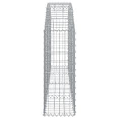 Vidaxl Obokana gabonska košara 200x30x80/100 cm pocinkano železo