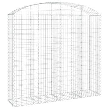 Vidaxl Obokana gabonska košara 200x50x180/200 cm pocinkano železo